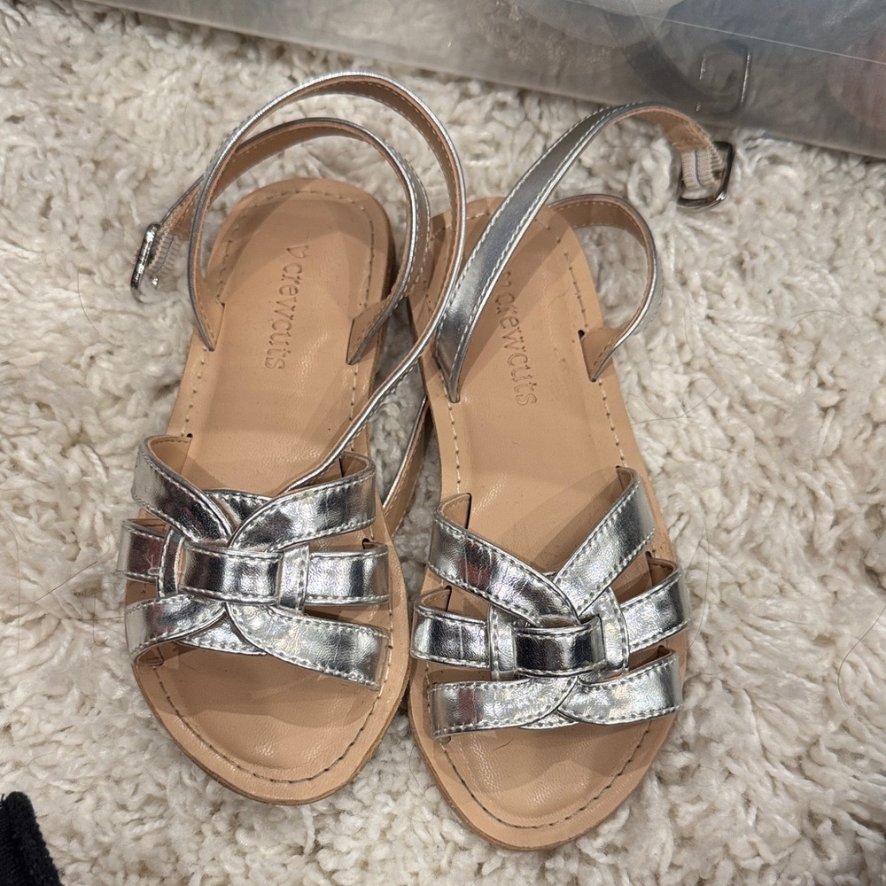Crewcuts toddler 10 Silver Strappy Sandals